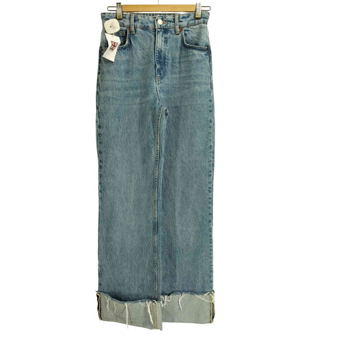 ザラ ZARA ワイドレッグ ロールアップ デニムパンツ レディース EUR:34