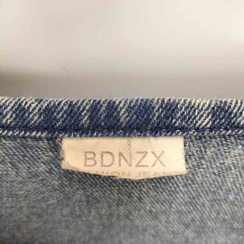 BDNZX Denim Patch Work Jacket デニム パッチワーク ノーカラー ジャケット レディース