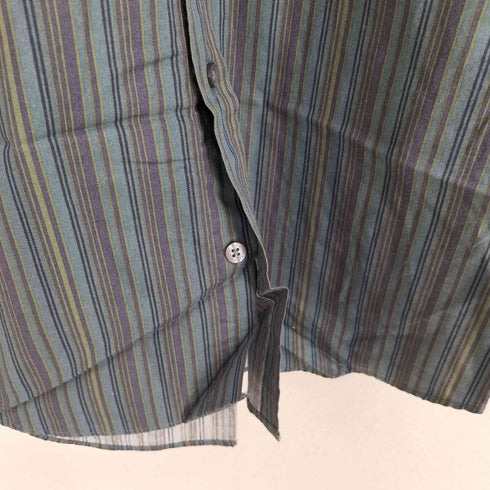 カルバンクラインジーンズ Calvin Klein Jeans マルチストライプ柄 ダブルポケット 半袖 コットンシャツ メンズ JPN:M