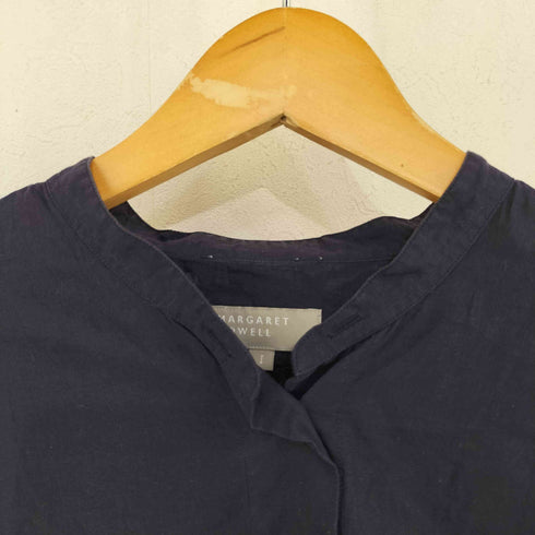 マーガレットハウエル MARGARET HOWELL SOFT WASHED COTTON バンドカラーブラウス レディース JPN:1