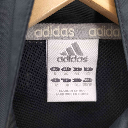 アディダス adidas ロゴ 刺繍 ベロア レール 裏地 メッシュ ジップアップ ベスト レディース JPN:XS