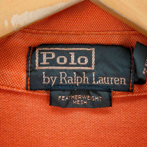 ポロバイラルフローレン Polo by RALPH LAUREN ポニー刺繍 FEATHERWEIGHT MESH ポロシャツ メンズ import:L