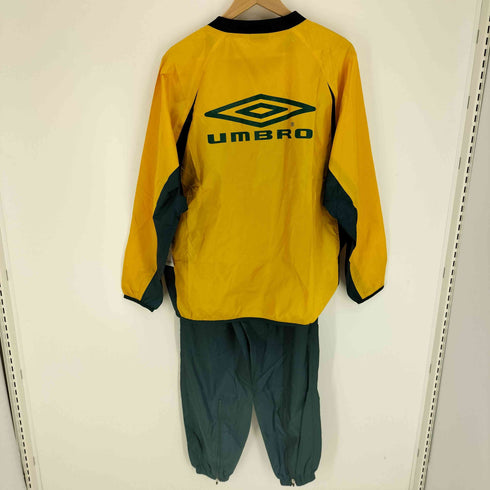 アンブロ UMBRO ロゴ プリント ナイロン L/S ゲーム シャツ 裾ジップ ナイロン パンツ セットアップ メンズ M~L