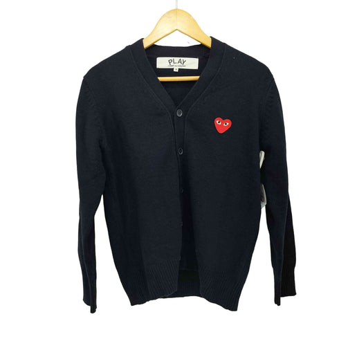 プレイコムデギャルソン PLAY COMME des GARCONS ハートロゴウールカーディガン メンズ M