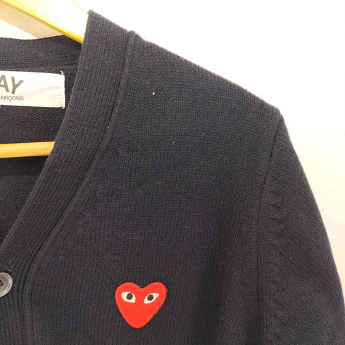 プレイコムデギャルソン PLAY COMME des GARCONS ハートロゴウールカーディガン メンズ M