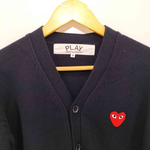 プレイコムデギャルソン PLAY COMME des GARCONS ハートロゴウールカーディガン メンズ M
