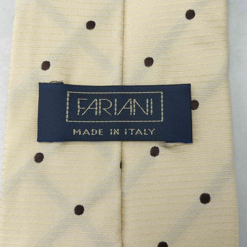 ファリアーニ FARIANI イタリア製 ドット 総柄 トラッド シルク ネクタイ メンズ