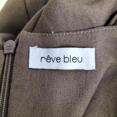 reve bleu ギャザー パフスリーブ ワンピース レディース