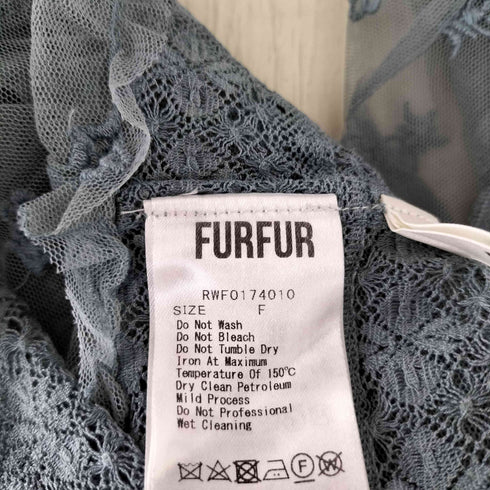 ファーファー furfur チュールエンブロイダードレス レディース FREE