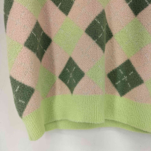 ザラ ZARA Knit Argyle Sweater Vest レディース M