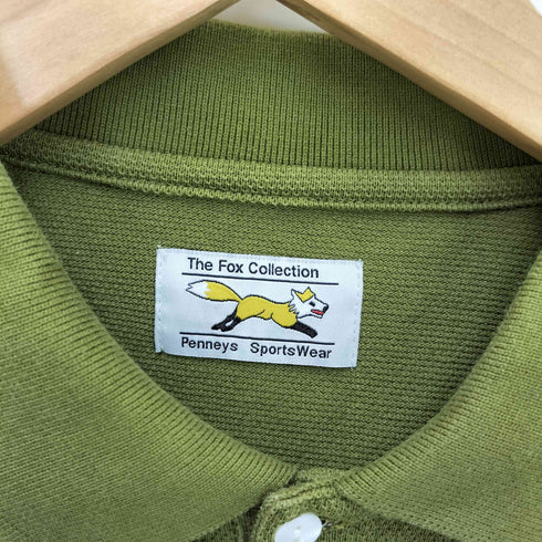 ペニーズタウンクラフト PENNEYS TOWNCRAFT 別注 THE FOX ロゴ ワッペン刺繍 ルーズ鹿の子ポロシャツ メンズ import:L