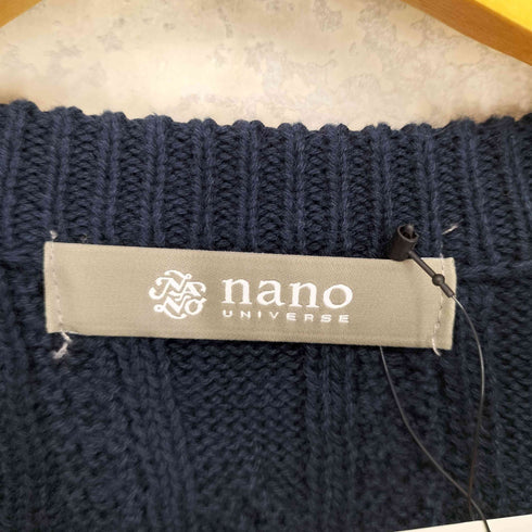 ナノユニバース NANO universe コットンケーブルクルーネックニット メンズ JPN:M