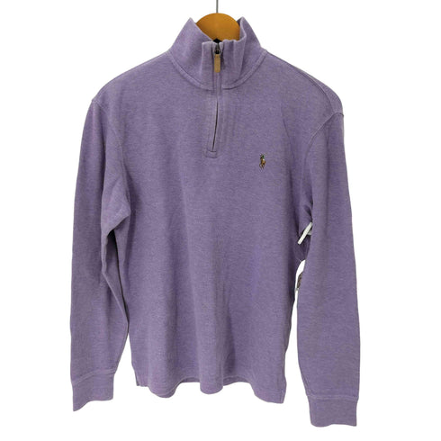 ポロラルフローレン POLO RALPH LAUREN ESTATE RIB ポニー刺繍ハーフジップニット メンズ S