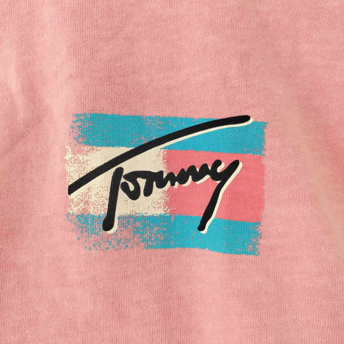 トミージーンズ tommy jeans ペイントフラッグTシャツ レディース M