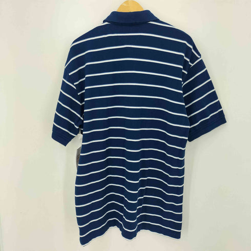 トミーヒルフィガー TOMMY HILFIGER ロゴ刺繍 ボーダーポロシャツ メンズ import:XL
