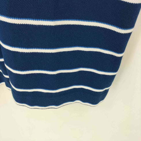 トミーヒルフィガー TOMMY HILFIGER ロゴ刺繍 ボーダーポロシャツ メンズ import:XL
