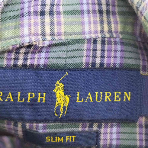 ラルフローレン RALPH LAUREN SLIM FIT チェック L/S ボタンダウンシャツ メンズ JPN:L
