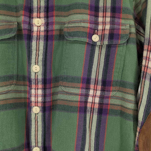 ポロラルフローレン POLO RALPH LAUREN エルボーパッチ フラップポケット ネルシャツ レディース JPN:XL