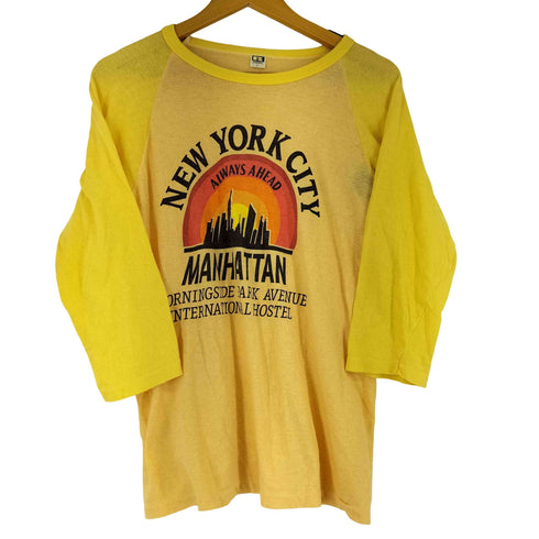 ラッセルアスレチック RUSSELL ATHLETIC 70S フロントプリント ラグラン Tシャツ メンズ JPN:L
