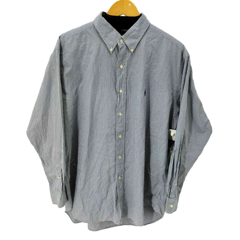 ラルフローレン RALPH LAUREN BLAKE スモールポニー刺繍 BD L/S ストライプシャツ メンズ import:XL