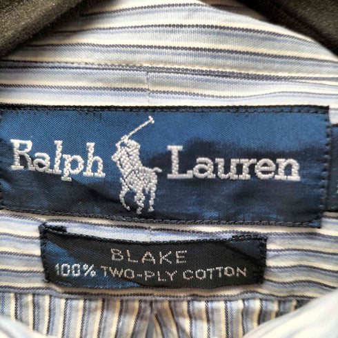 ラルフローレン RALPH LAUREN BLAKE スモールポニー刺繍 BD L/S ストライプシャツ メンズ import:XL