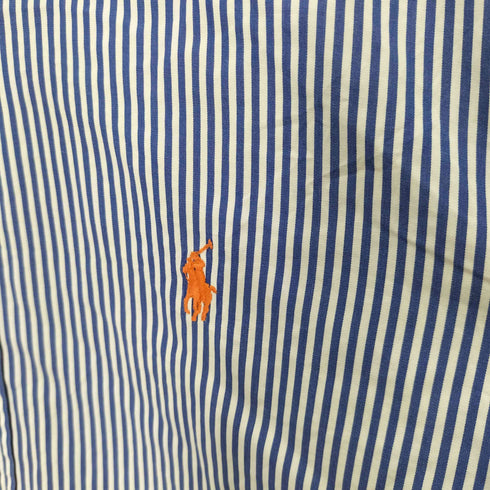 ラルフローレン RALPH LAUREN CUSTOM FIT スモールポニー刺繍 BD L/S ストライプシャツ メンズ import:M