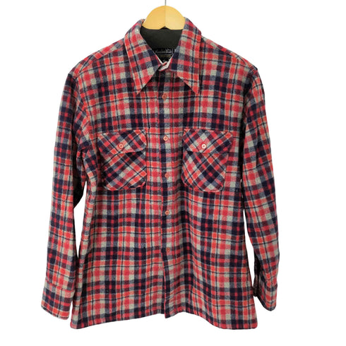 HUNTER HILL 70S ウールチェックシャツ メンズ import:XL
