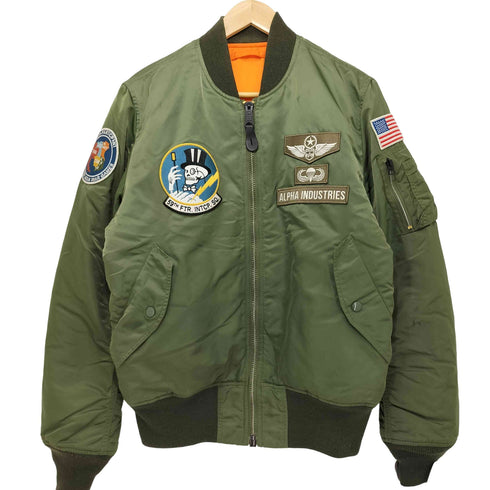 アルファインダストリーズ ALPHA INDUSTRIES MA-1 タイトフィット フライトジャケット エアークルーパッチ59th F.I.S メンズ M