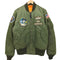 アルファインダストリーズ ALPHA INDUSTRIES MA-1 タイトフィット フライトジャケット エアークルーパッチ59th F.I.S メンズ M
