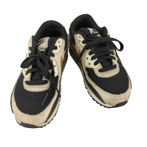 ナイキ NIKE Air Max 90 Black Metallic Gold Summit White ローカットスニーカー レディース JPN:23
