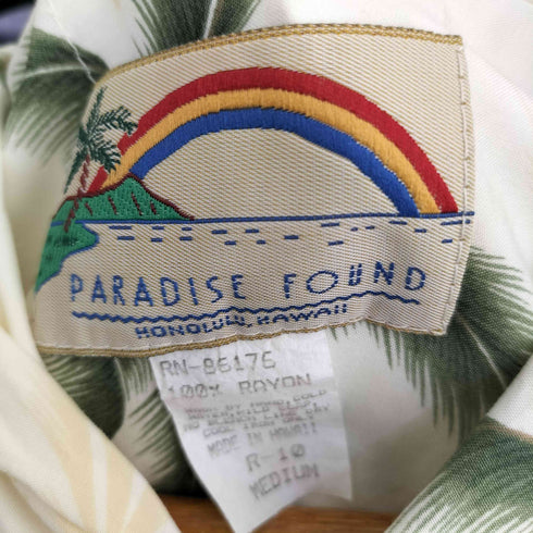 PARADISE FOUND オープンカラーアロハシャツ レーヨン100% メンズ import:M