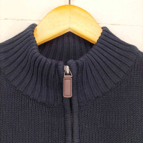 チャップスラルフローレン CHAPS RALPH LAUREN ワンポイントロゴ刺繍 ハーフジップ コットンニット メンズ XXL