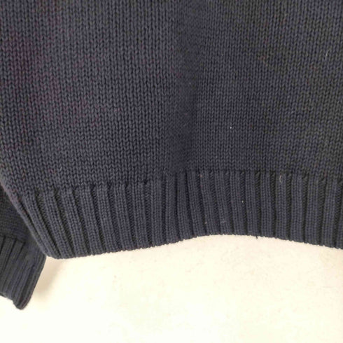 チャップスラルフローレン CHAPS RALPH LAUREN ワンポイントロゴ刺繍 ハーフジップ コットンニット メンズ XXL