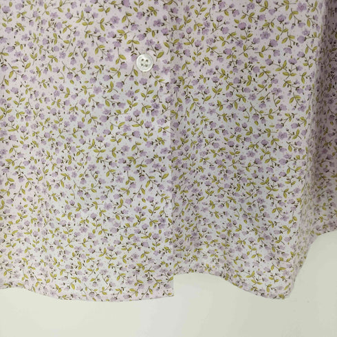 ミキオサカベ MIKIOSAKABE 花柄 切替 シャツ パワーショルダー レディース FREE