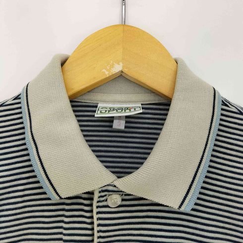ラコステスポーツ LACOSTE SPORT 90-00s ボーダー ワンポイントロゴ ポロシャツ メンズ JPN:3