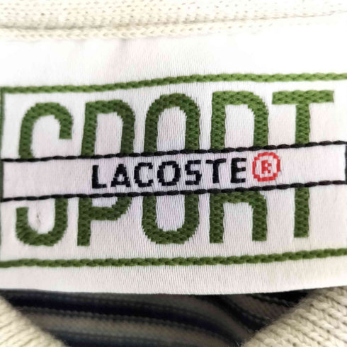 ラコステスポーツ LACOSTE SPORT 90-00s ボーダー ワンポイントロゴ ポロシャツ メンズ JPN:3