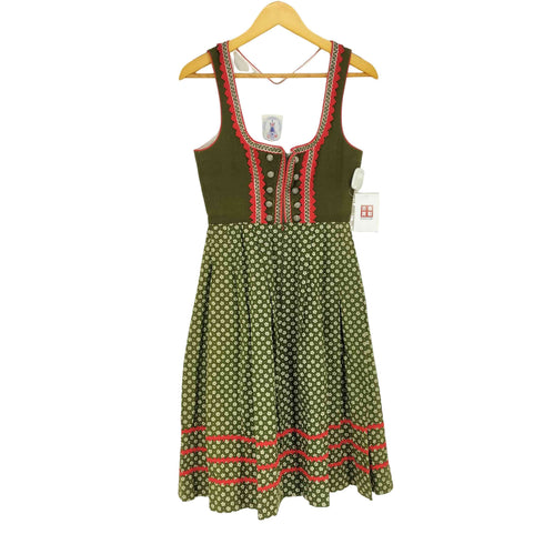 Strasser Dirndl 60~70s コンチョボタン フラワー総柄 ディアンドル ユーロ レディース 40