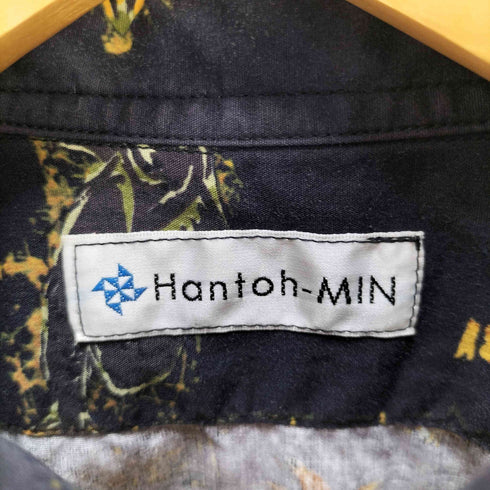 Hantoh-MIN 民族柄 S/S アロハシャツ ウッドボタン メンズ JPN:M