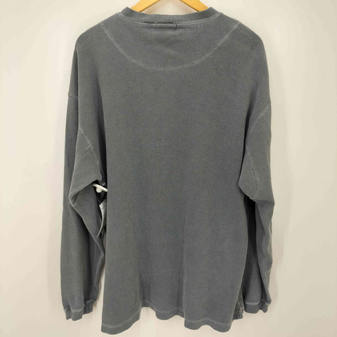 BLUE CHICAGO JAZZ BAR ジャズ 刺繍 ピグメントダイ ヘンリーネック サーマル L/S Tシャツ メンズ import:M