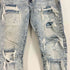 SMOKE RISE スモークライズ スリムフィット ダメージ クラッシュ スキニー ウォッシュドデニムパンツ メンズ US:30-31