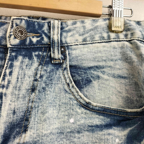 SMOKE RISE スモークライズ スリムフィット ダメージ クラッシュ スキニー ウォッシュドデニムパンツ メンズ US:30-31