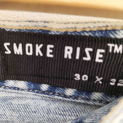 SMOKE RISE スモークライズ スリムフィット ダメージ クラッシュ スキニー ウォッシュドデニムパンツ メンズ US:30-31