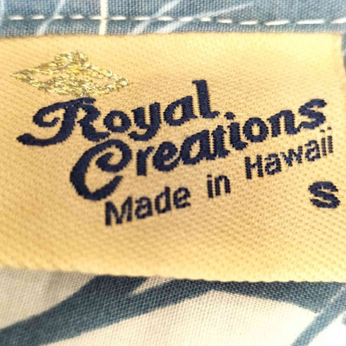 ロイヤルクリエーションズ ROYAL CREATIONS ハワイ製 ボタニカル柄 アロハシャツ メンズ import:S