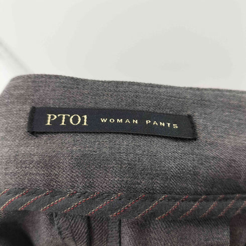 ピーティーゼロウーノ PT01 WOMAN PANTS GAIA プリーツ ガウチョパンツ レディース 38