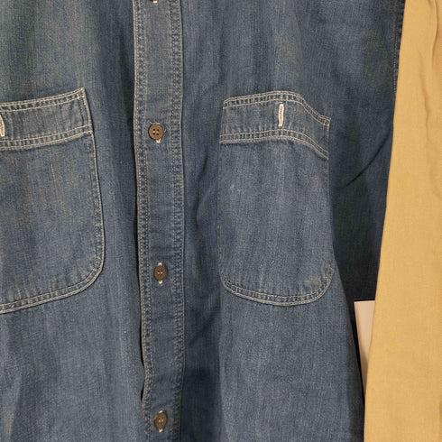 オアスロウ orSlow デニム袖切替 L/S シャツ メンズ JPN:3