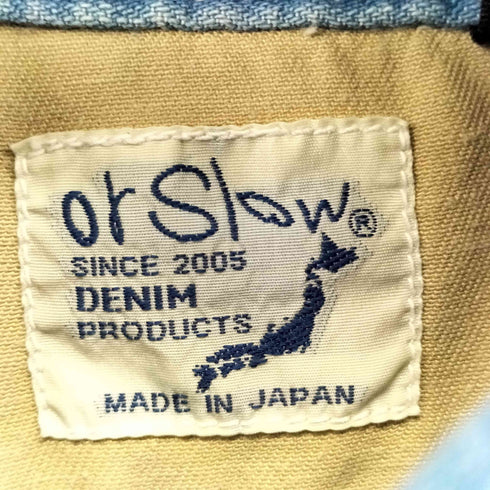 オアスロウ orSlow デニム袖切替 L/S シャツ メンズ JPN:3