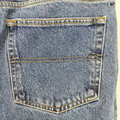 トミージーンズ tommy jeans ロゴパッチ ジッパーフライ テーパードデニムパンツ メンズ 33/32