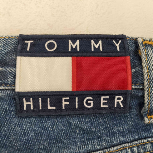 トミージーンズ tommy jeans ロゴパッチ ジッパーフライ テーパードデニムパンツ メンズ 33/32