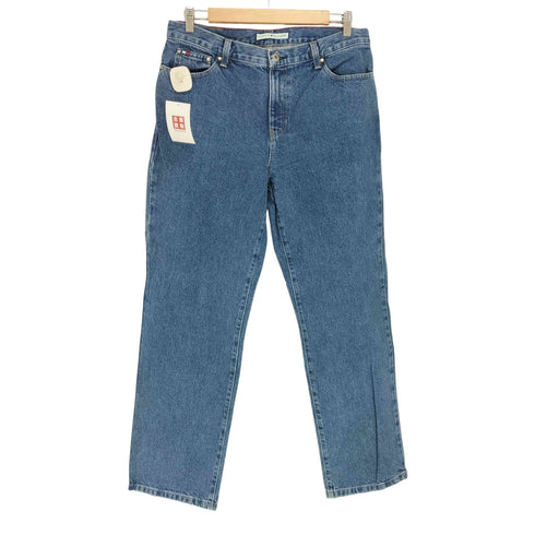 トミーヒルフィガー TOMMY HILFIGER 革パッチ ジッパーフライ バギーデニムパンツ メンズ
