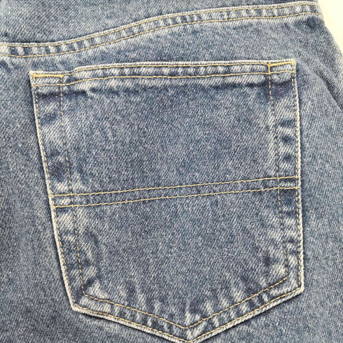 トミーヒルフィガー TOMMY HILFIGER 革パッチ ジッパーフライ バギーデニムパンツ メンズ